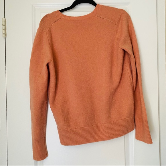 Madewell Faux Front Wrap Pullover Pink Sweater - Picture 5 of 7